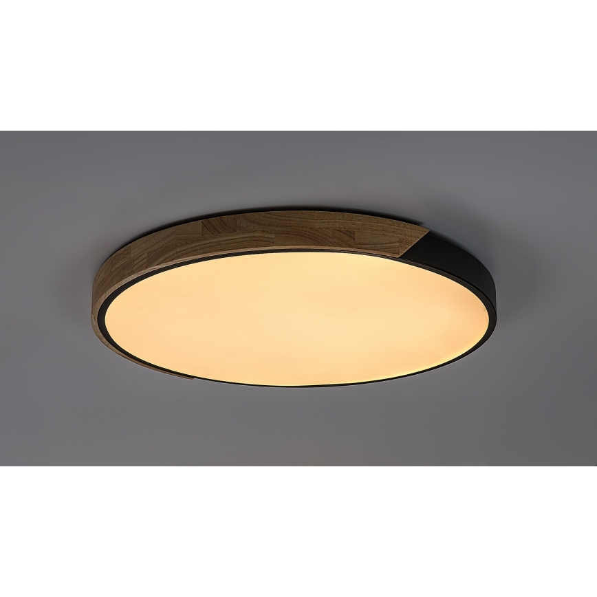 Rabalux - LED-Deckenleuchte LED/42W/230V 3000/4000/6500K schwarz/Eiche Ø 61 cm