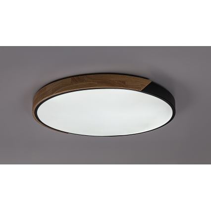 Rabalux - LED-Deckenleuchte LED/42W/230V 3000/4000/6500K schwarz/Eiche Ø 61 cm