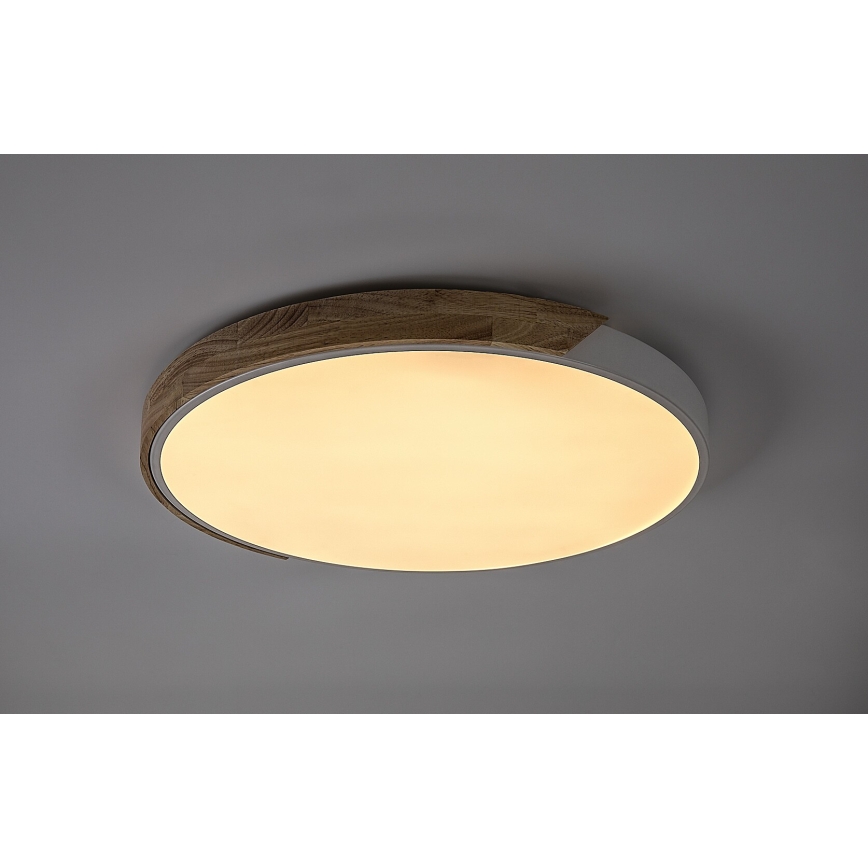 Rabalux - LED-Deckenleuchte LED/40W/230V 3000/4000/6500K weiß/Eiche Ø 61 cm