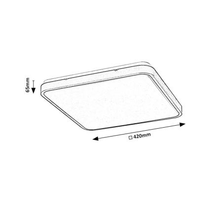 Rabalux - LED-Deckenleuchte für Badezimmer LED/36W/230V 3000/4000/6000K IP44 42x42 cm weiß