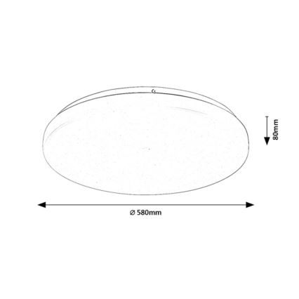 Rabalux - Dimmbare LED-Deckenleuchte LED/60W/230V 3000-6500K Ø 58 cm + Fernbedienung