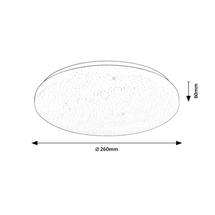 Rabalux - LED-dimmbare Deckenleuchte LED/12W/230V 3000-6500K Durchmesser 26 cm + Fernbedienung