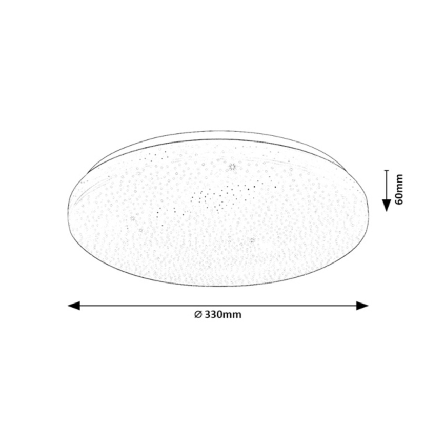 Rabalux - Dimmbare LED-Deckenleuchte LED/22W/230V 3000-6500K Ø 33 cm + Fernbedienung