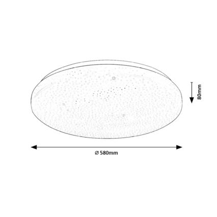 Rabalux - dimmbare LED-Deckenleuchte, 60 W, 230 V, 3000–6500 K, Ø 58 cm + Fernbedienung