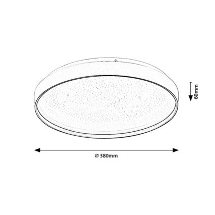 Rabalux - LED-dimmbare Deckenleuchte LED/34W/230V 3000-6500K Ø 38 cm + Fernbedienung