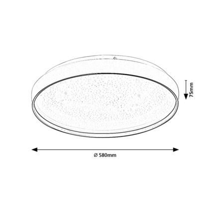 Rabalux - Dimmbare LED-Deckenleuchte 60W/230V 3000-6500K Ø 58 cm + Fernbedienung