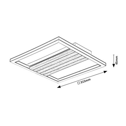 Rabalux - LED-Deckenleuchte LED/26W/230V 3000/4500/6000K