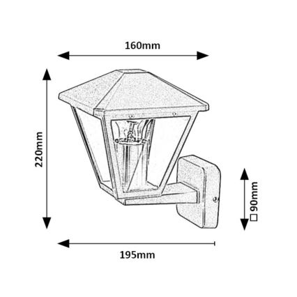 Rabalux - Outdoor-Wandlampe 1xE27/40W/230V IP44