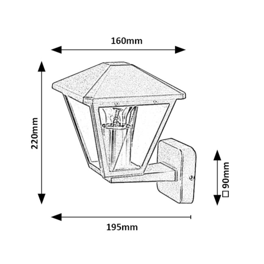 Rabalux - Outdoor-Wandlampe 1xE27/40W/230V IP44