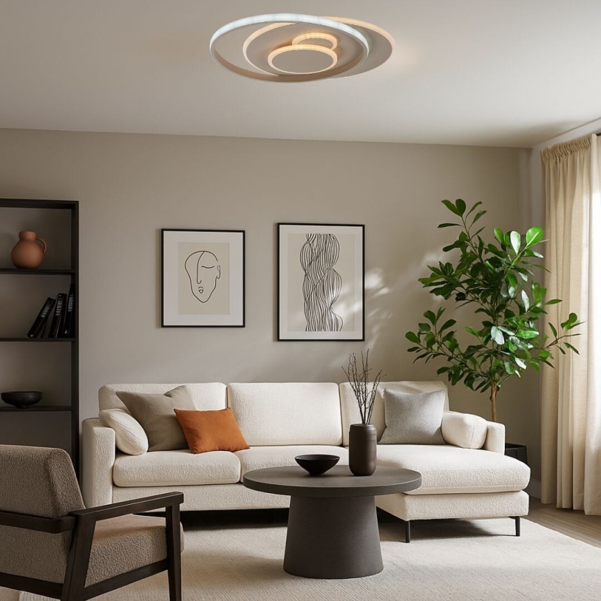 Rabalux - dimmbare LED-Deckenleuchte LED/57W/230V 3000-6000K 48,5x40 cm + Fernbedienung