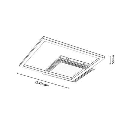 Rabalux - LED Deckenleuchte LED/24W/230V 3000K 37,5x37,5 cm goldfarben
