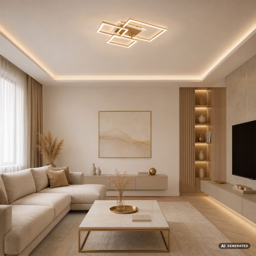 Rabalux - LED Deckenleuchte LED/40W/230V 3000K 50x50 cm goldfarben
