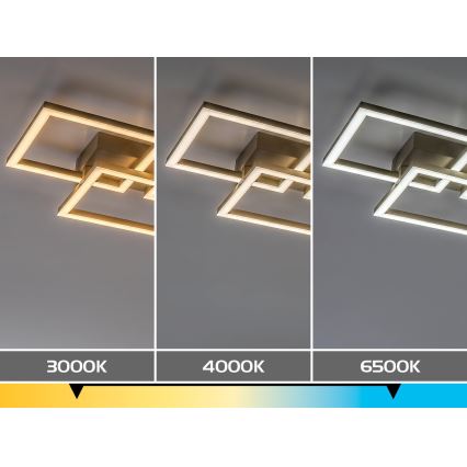 Rabalux - Dimmbare LED-Deckenleuchte LED/40W/230V 3000-6500K 33x100 cm beige + Fernbedienung