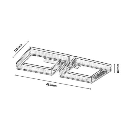 Rabalux - Dimmbare LED-Deckenleuchte LED/24W/230V 3000-6500K + Fernbedienung