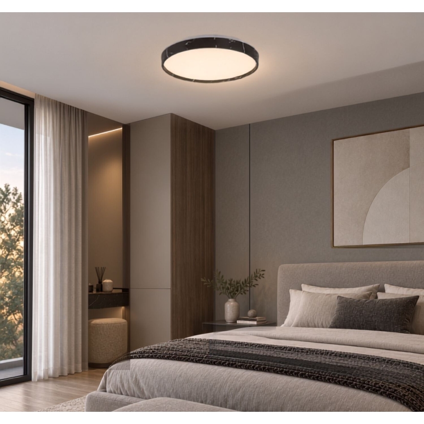 Rabalux - dimmbare LED-Deckenleuchte LED/24 W/230 V 3000–6500 K Ø 38 cm schwarz + Fernbedienung