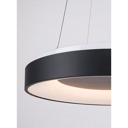 Rabalux - Dimmbare LED-Hängeleuchte an Schnur LED/38W/230V 3000-6500K schwarz + Fernbedienung