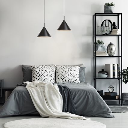 Rabalux - Pendelleuchte an Kabel 1xE27/40W/230V Ø 25 cm schwarz
