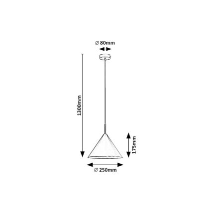 Rabalux 72008 - Pendelleuchte an Kabel 1xE27/40W/230V Ø 25 cm weiß