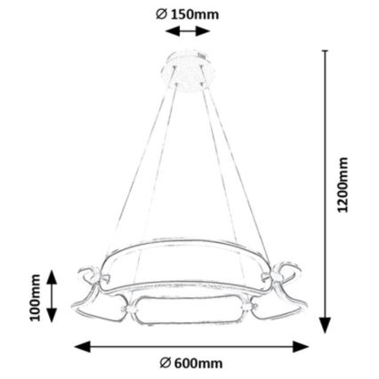 Rabalux - LED-Hängeleuchte an Schnur LED/67W/230V 4000K