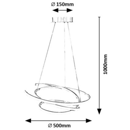 Rabalux - LED-Hängeleuchte an Schnur LED/42W/230V 4000K