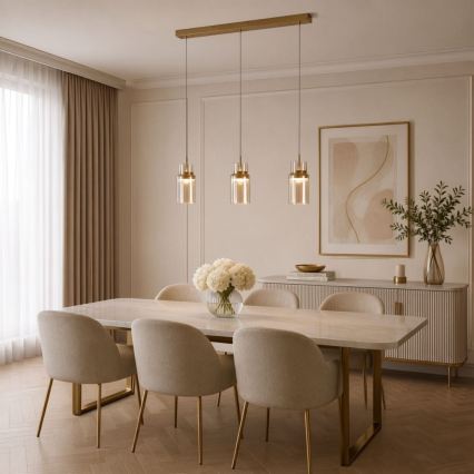 Rabalux - LED Pendelleuchte an Kabel LED/27W/230V 3000K goldfarben