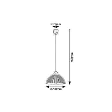 Rabalux - Pendelleuchte mit Kabel 1xE27/60W/230V
