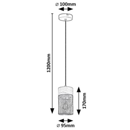 Rabalux - Deckenleuchte an Kabel 3xE27/25W/230V Buche