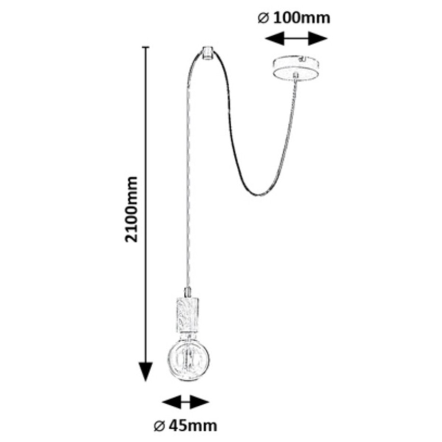 Rabalux - Hängeleuchte an Kabel 1xE27/60W/230V Buche