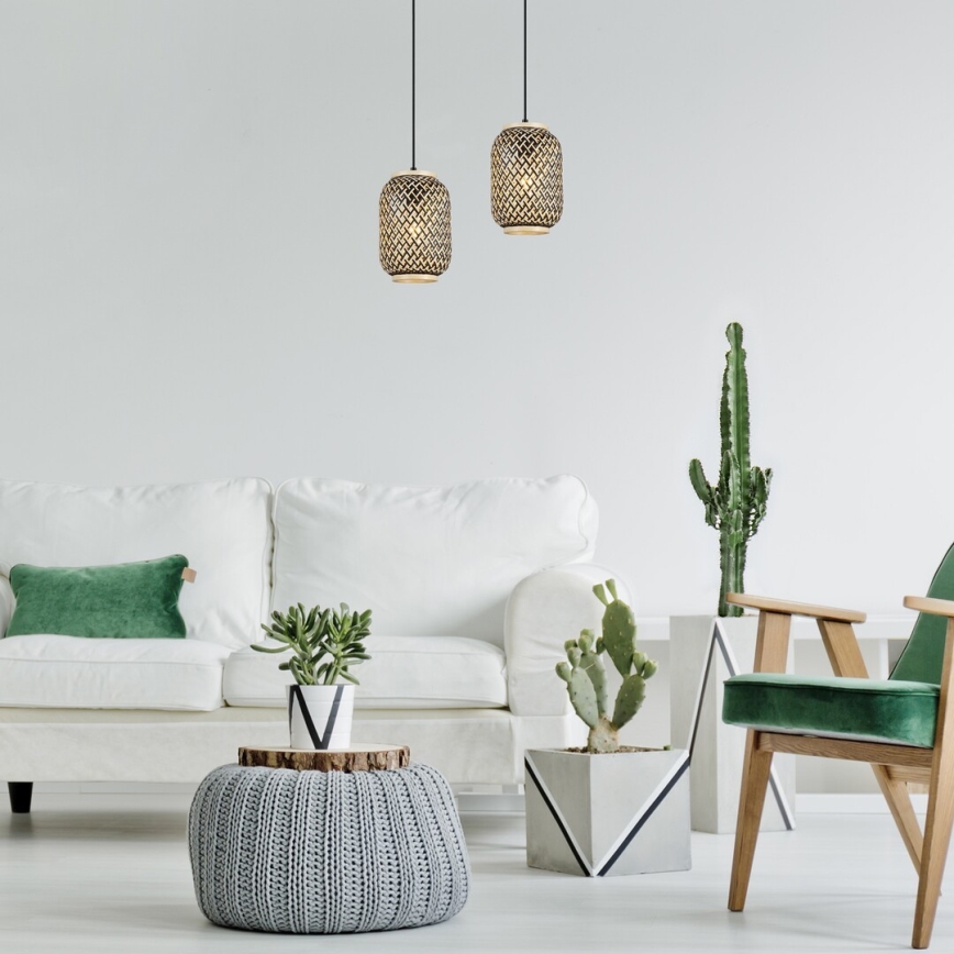 Rabalux - Hängeleuchte an Kabel 1xE27/40W/230V Rattan