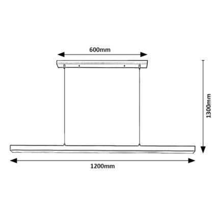 Rabalux - LED-Hängeleuchte an Schnur LED/30W/230V 4000K schwarz