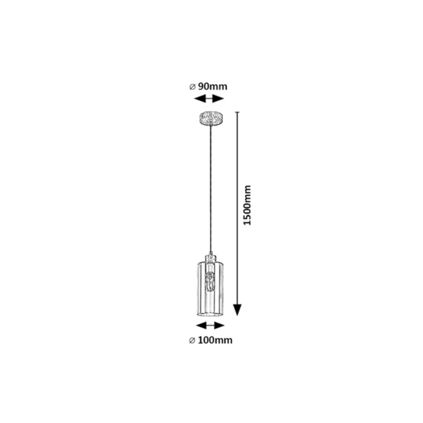 Rabalux - Hängeleuchte an Kabel 1xE27/25W/230V Eiche