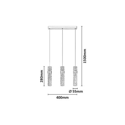 Rabalux - LED-Pendelleuchte an Kabel LED/24W/230V 3000K