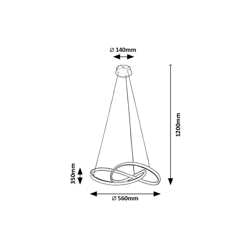 Rabalux - LED-Hängeleuchte an Schnur LED/36W/230V 3000K golden