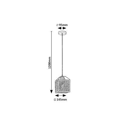 Rabalux - Hängeleuchte an Schnur 1xE27/40W/230V schwarz