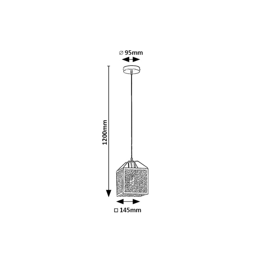 Rabalux - Hängeleuchte an Schnur 1xE27/40W/230V schwarz