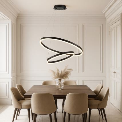 Rabalux - dimmbare LED-Pendelleuchte mit Seilabhängung LED/80W/230V 3000-6500K + Fernbedienung