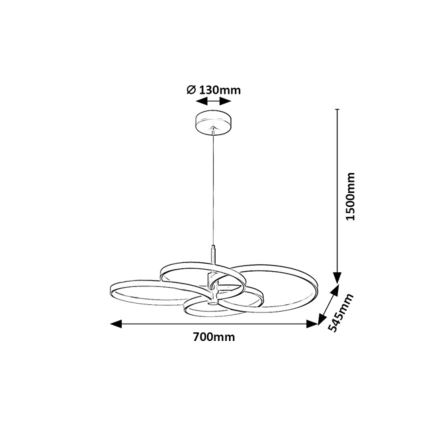 Rabalux - LED dimmbare Pendelleuchte am Kabel LED/70W/230V 3000-6500K + Fernbedienung