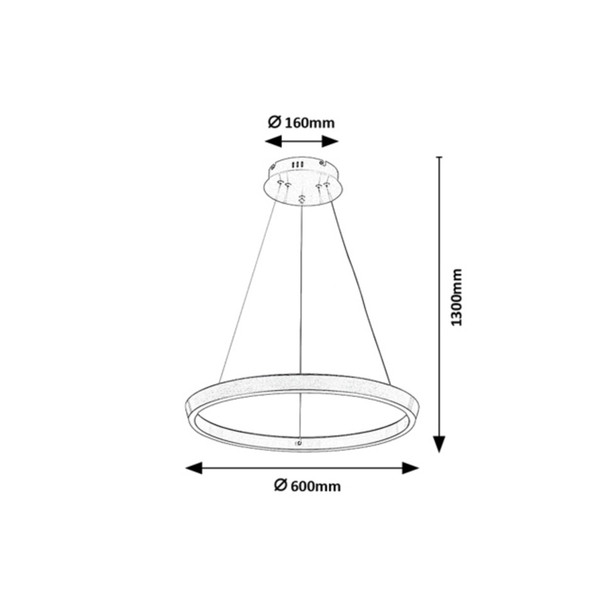 Rabalux - dimmbare LED-Pendelleuchte mit Kabelaufhängung LED/36W/230V 3000-6500K + Fernbedienung