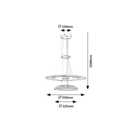 Rabalux - LED-Pendelleuchte an Kabel LED/36W/230V 3000K