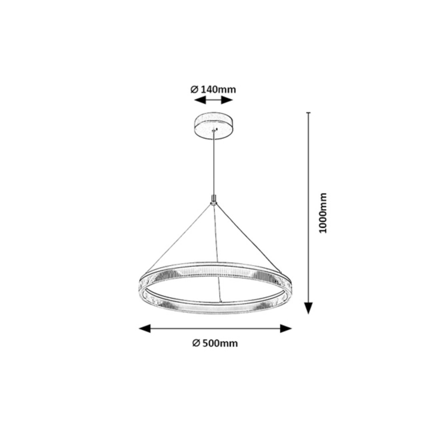 Rabalux - dimmbare Pendelleuchte an Kabel LED/24W/230V 3000-6500K + Fernbedienung