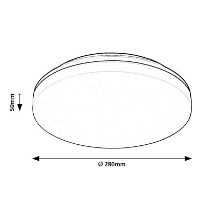 Rabalux - LED-Deckenleuchte für das Badezimmer LED/24W/230V IP54