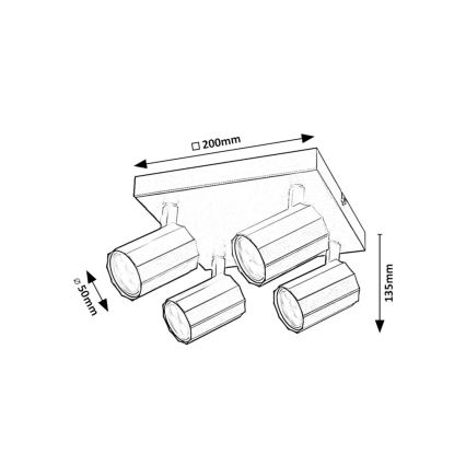 Rabalux - Strahler 4xGU10/5W/230V