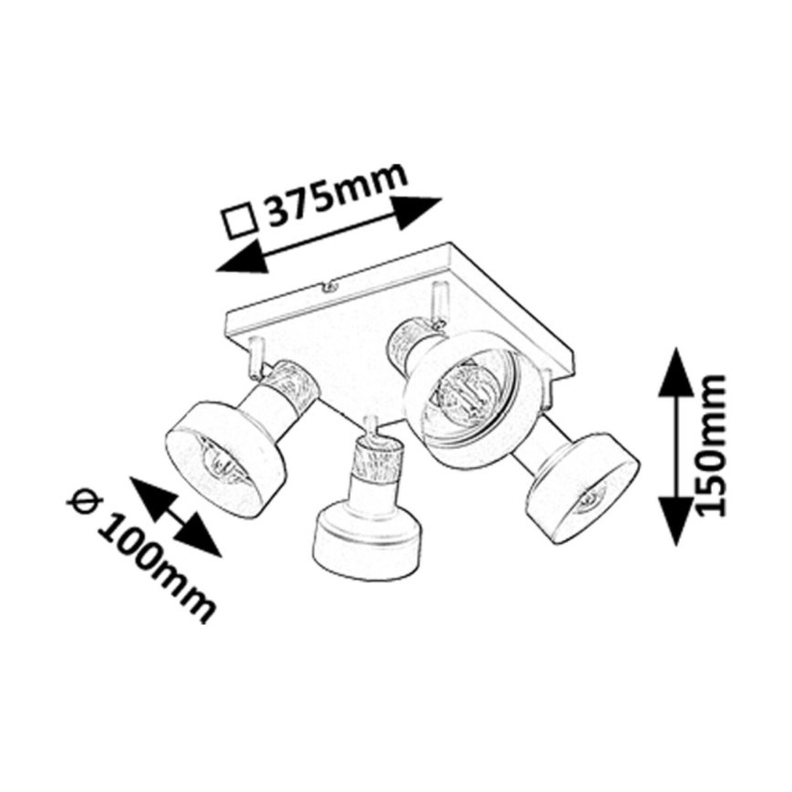 Rabalux - Strahler 4xE14/15W/230V