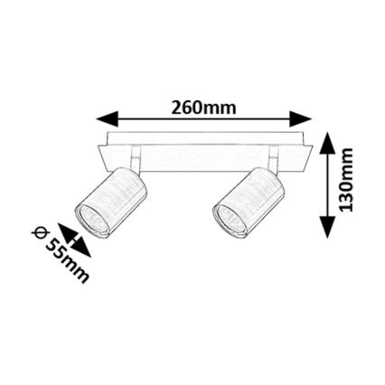 Rabalux - Strahler 2xGU10/15W/230V