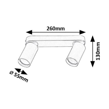 Rabalux - Strahler 2xGU10/5W/230V golden