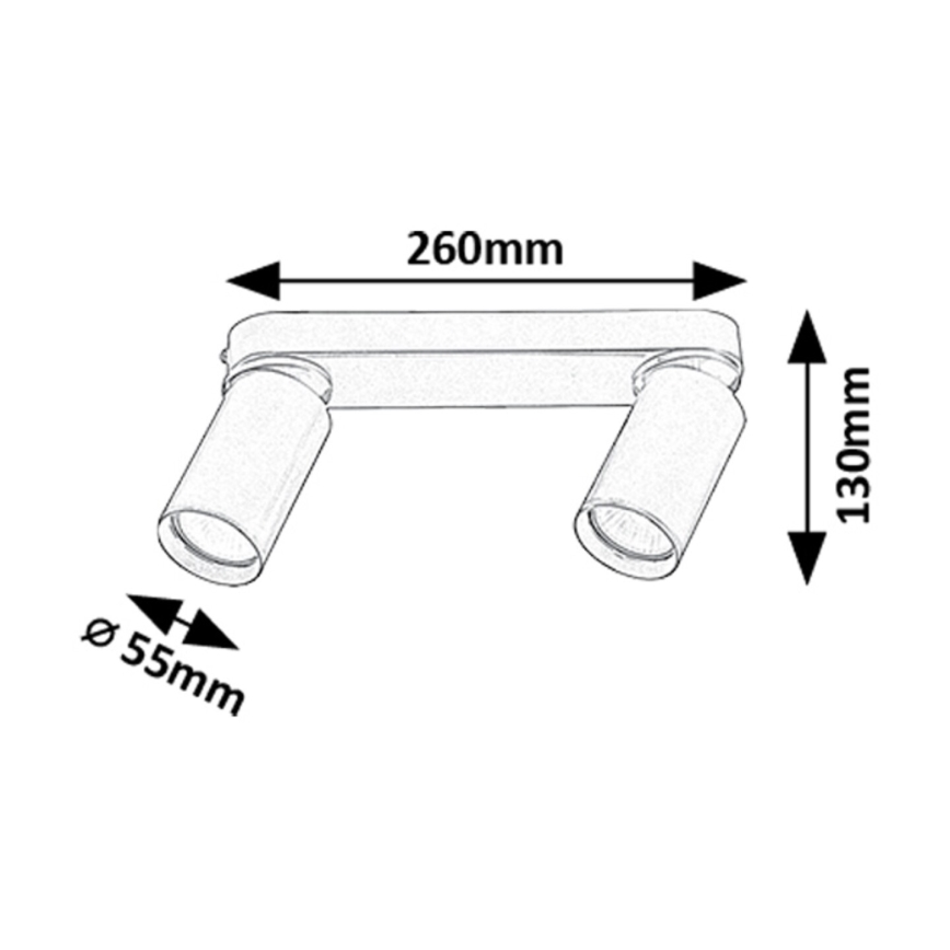 Rabalux - Strahler 2xGU10/5W/230V golden