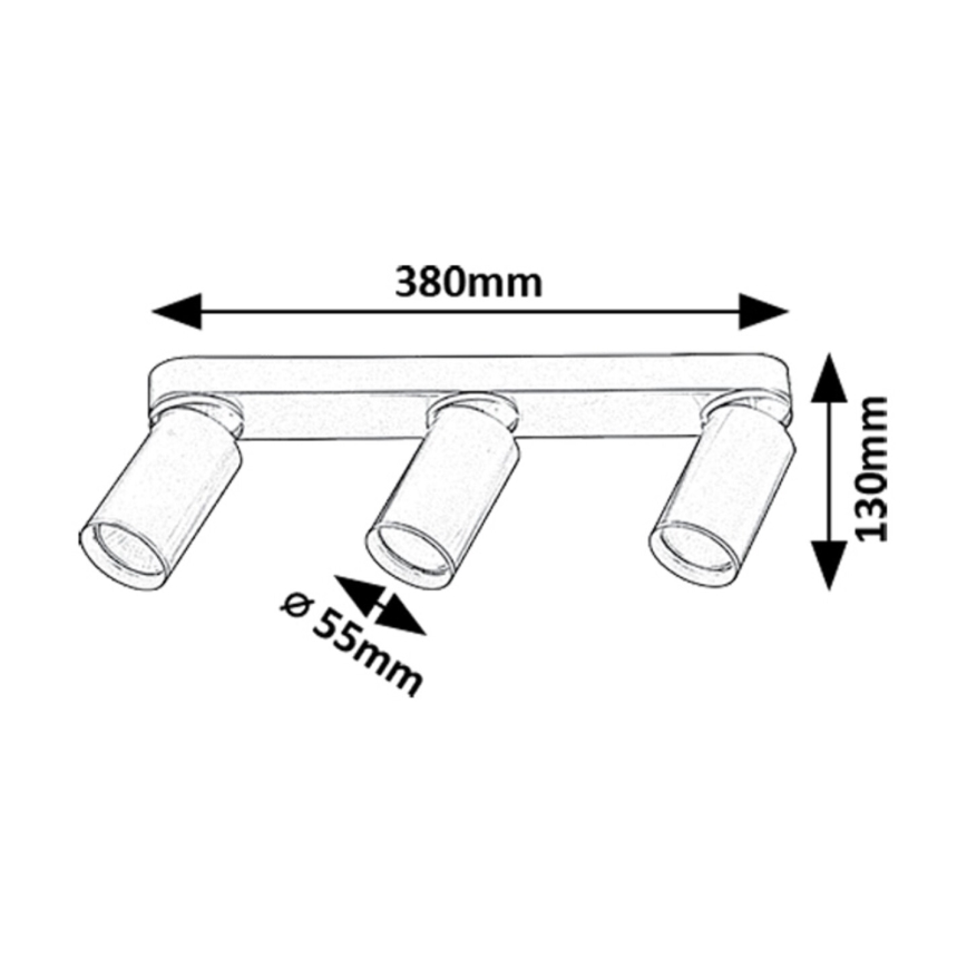 Rabalux - Strahler 3xGU10/5W/230V golden