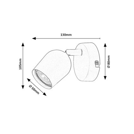 Rabalux - Wandspot 1xGU10/15W/230V beige