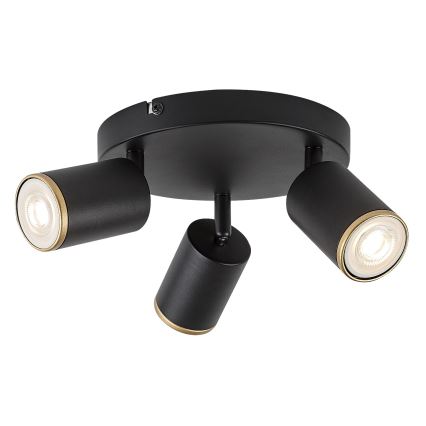 Rabalux - Deckenspot 3xGU10/15W/230V schwarz