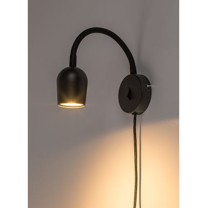 Rabalux - Wandstrahler 1xGU10/15W/230V schwarz